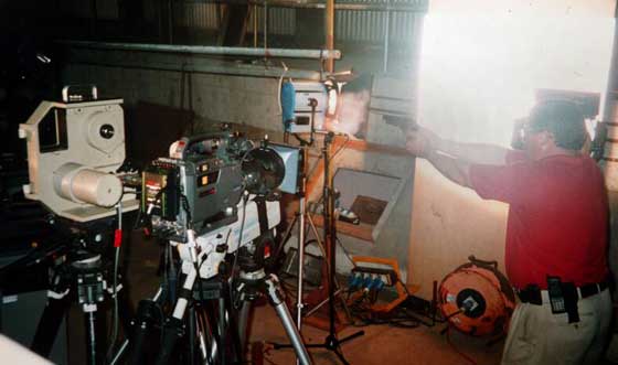 Shooting title sequence for 'Gun Law', Sky (LWT) ~ HVC on location
